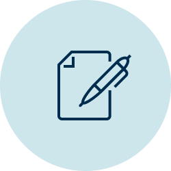 Icon of a paper and a pen.