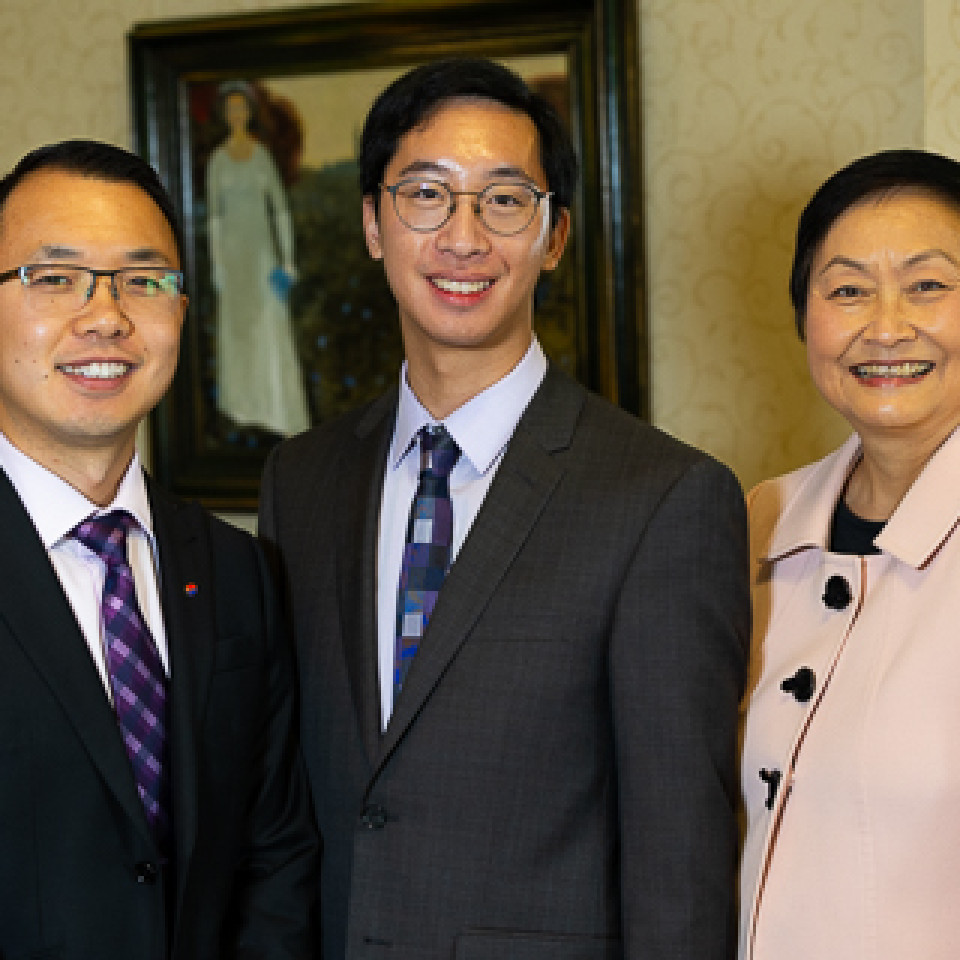 Portrait photo of three representatives of the Wing Kei Care Centres